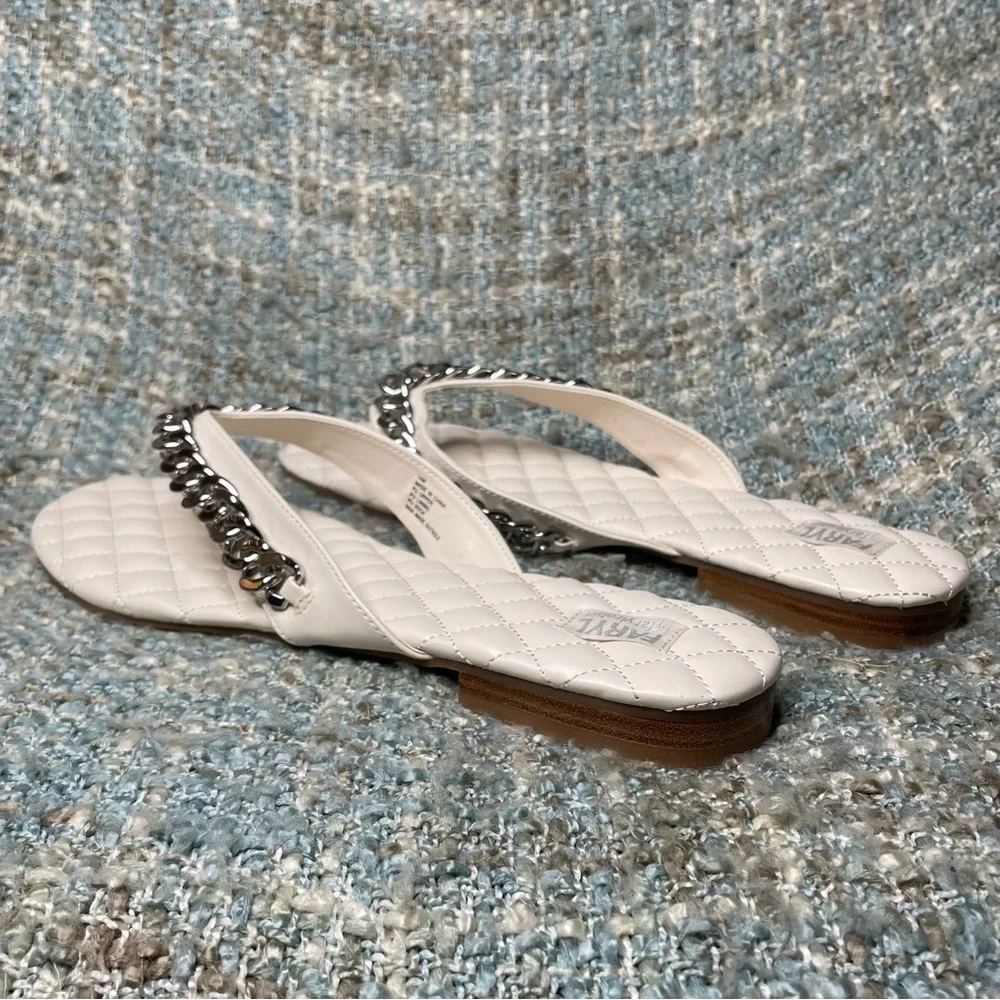 FARYL by Farylrobin Gianna Chain Sandals in Crème (Size 14) - Picture 4 of 7